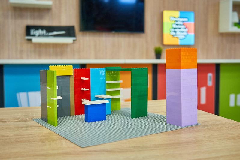 Modell eines modularen Stand2go Messestands zur Planung